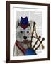 West Highland Terrier and Bagpipes-Fab Funky-Framed Art Print