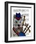 West Highland Terrier and Bagpipes-Fab Funky-Framed Art Print