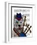 West Highland Terrier and Bagpipes-Fab Funky-Framed Art Print