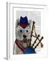 West Highland Terrier and Bagpipes-Fab Funky-Framed Art Print