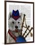 West Highland Terrier and Bagpipes-Fab Funky-Framed Art Print