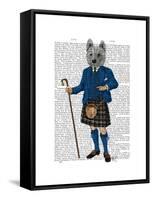 West Highland Terrier in Kilt-Fab Funky-Framed Stretched Canvas