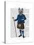 West Highland Terrier in Kilt-Fab Funky-Stretched Canvas