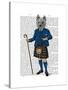 West Highland Terrier in Kilt-Fab Funky-Stretched Canvas