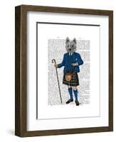 West Highland Terrier in Kilt-Fab Funky-Framed Art Print