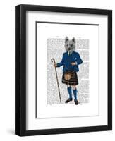 West Highland Terrier in Kilt-Fab Funky-Framed Art Print