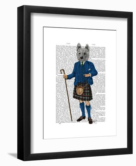 West Highland Terrier in Kilt-Fab Funky-Framed Art Print