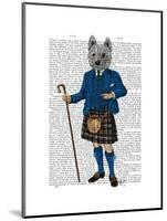West Highland Terrier in Kilt-Fab Funky-Mounted Art Print
