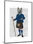 West Highland Terrier in Kilt-Fab Funky-Mounted Art Print