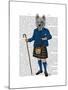 West Highland Terrier in Kilt-Fab Funky-Mounted Art Print