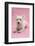 West Highland White Terrier Lying Against a Pink Background-Mark Taylor-Framed Photographic Print