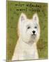 West Highland White Terrier-John W^ Golden-Mounted Art Print