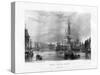 West India Dock, London, 19th Century-J Woods-Stretched Canvas