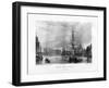 West India Dock, London, 19th Century-J Woods-Framed Giclee Print