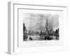 West India Dock, London, 19th Century-J Woods-Framed Giclee Print