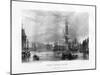 West India Dock, London, 19th Century-J Woods-Mounted Giclee Print