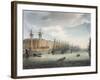 West India Docks, 1809 (Coloured Engraving)-T Rowlandson-Framed Giclee Print