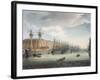 West India Docks, 1809 (Coloured Engraving)-T Rowlandson-Framed Giclee Print