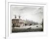 West India Docks, London, 1808-1810-Augustus Charles Pugin-Framed Giclee Print