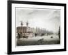 West India Docks, London, 1808-1810-Augustus Charles Pugin-Framed Giclee Print