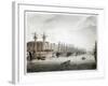 West India Docks, London, 1808-1810-Augustus Charles Pugin-Framed Giclee Print