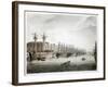 West India Docks, London, 1808-1810-Augustus Charles Pugin-Framed Giclee Print