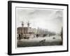 West India Docks, London, 1808-1810-Augustus Charles Pugin-Framed Giclee Print