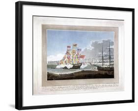 West India Docks, Poplar, London, 1802-Peltro William Tomkins-Framed Giclee Print