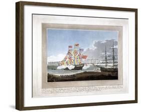 West India Docks, Poplar, London, 1802-Peltro William Tomkins-Framed Giclee Print