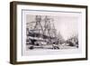 West India Docks, Poplar, London, 1830-William Parrott-Framed Giclee Print