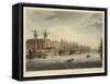 West India Docks-T. & Pugin Rowlandson-Framed Stretched Canvas