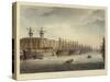 West India Docks-T. & Pugin Rowlandson-Stretched Canvas