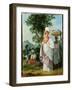 West Indian Creole Woman with Her Black Servant, c.1780-Agostino Brunias-Framed Giclee Print