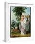 West Indian Creole Woman with Her Black Servant, c.1780-Agostino Brunias-Framed Giclee Print