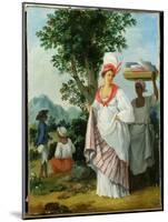 West Indian Creole Woman with Her Black Servant, c.1780-Agostino Brunias-Mounted Giclee Print