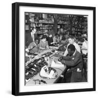 West Indian Workers at the Gec, Swinton, South Yorkshire, 1962-Michael Walters-Framed Photographic Print