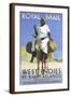 West Indies by Royal Mail Steam Packet Company Poster-null-Framed Art Print