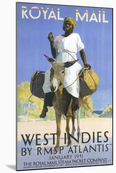 West Indies by Royal Mail Steam Packet Company Poster-null-Mounted Art Print