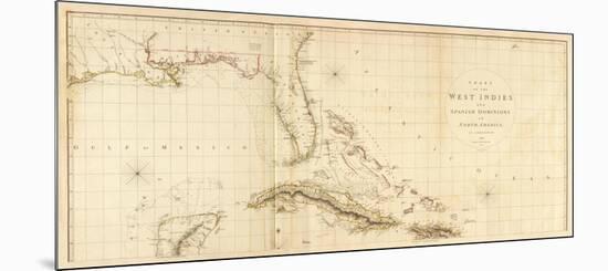 West Indies I, c.1810-Aaron Arrowsmith-Mounted Art Print