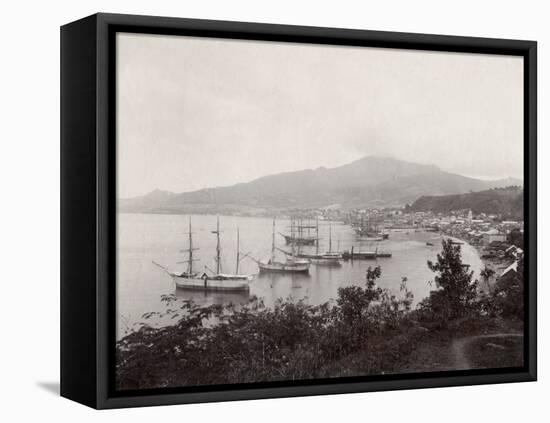 West Indies, View of St. Pierre, Martinique-null-Framed Stretched Canvas