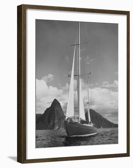 West Indies Yacht-null-Framed Photographic Print