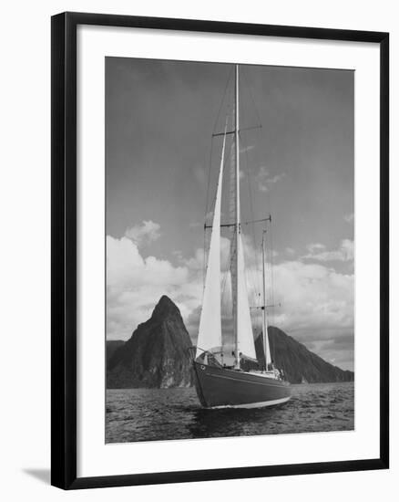 West Indies Yacht-null-Framed Photographic Print