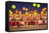 West Kowloon Bamboo Theatre at Dusk, Kowloon, Hong Kong, China, Asia-Ian Trower-Framed Stretched Canvas