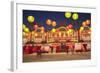 West Kowloon Bamboo Theatre at Dusk, Kowloon, Hong Kong, China, Asia-Ian Trower-Framed Photographic Print