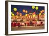 West Kowloon Bamboo Theatre at Dusk, Kowloon, Hong Kong, China, Asia-Ian Trower-Framed Photographic Print