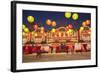 West Kowloon Bamboo Theatre at Dusk, Kowloon, Hong Kong, China, Asia-Ian Trower-Framed Photographic Print