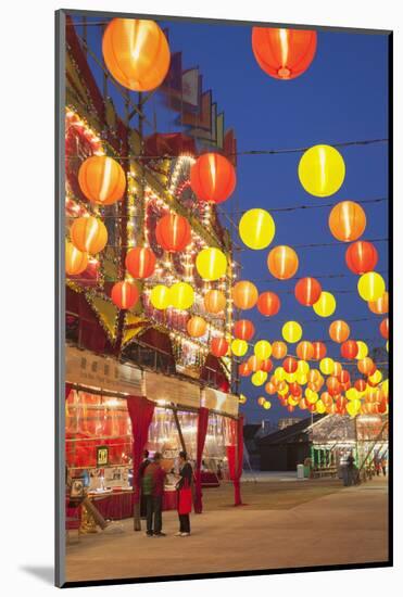 West Kowloon Bamboo Theatre at Dusk, Kowloon, Hong Kong, China, Asia-Ian Trower-Mounted Photographic Print