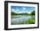 West Lake Landscape with Green Hills, Lake and Blue Sky, Hangzhou, Zhejiang, China-Andreas Brandl-Framed Photographic Print