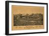 West Lebanon, New Hampshire - Panoramic Map-Lantern Press-Framed Art Print