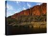 West Macdonnell National Park, Early Morning Sunlight on Glen Helen Gorge, Australia-William Gray-Stretched Canvas